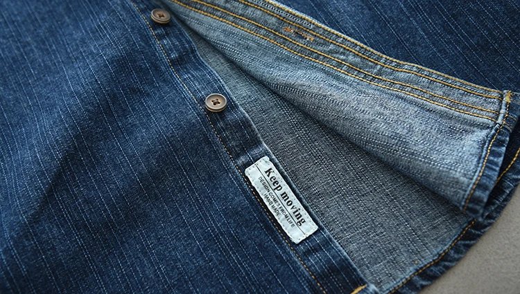 Heavyweight Retro Casual Wear Men's Shirt Coat Washed Denim Blouse Cargo Jeans Oversized Tops Wear-resistant Clothing Loose