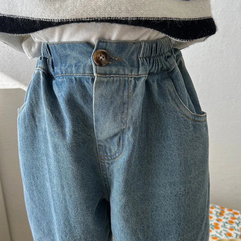 Spring Autumn Casual Baby Boys Girls Jeans Pants Kids Clothes Cotton Casual Children Fashion Trousers Denim Toddler Clothes