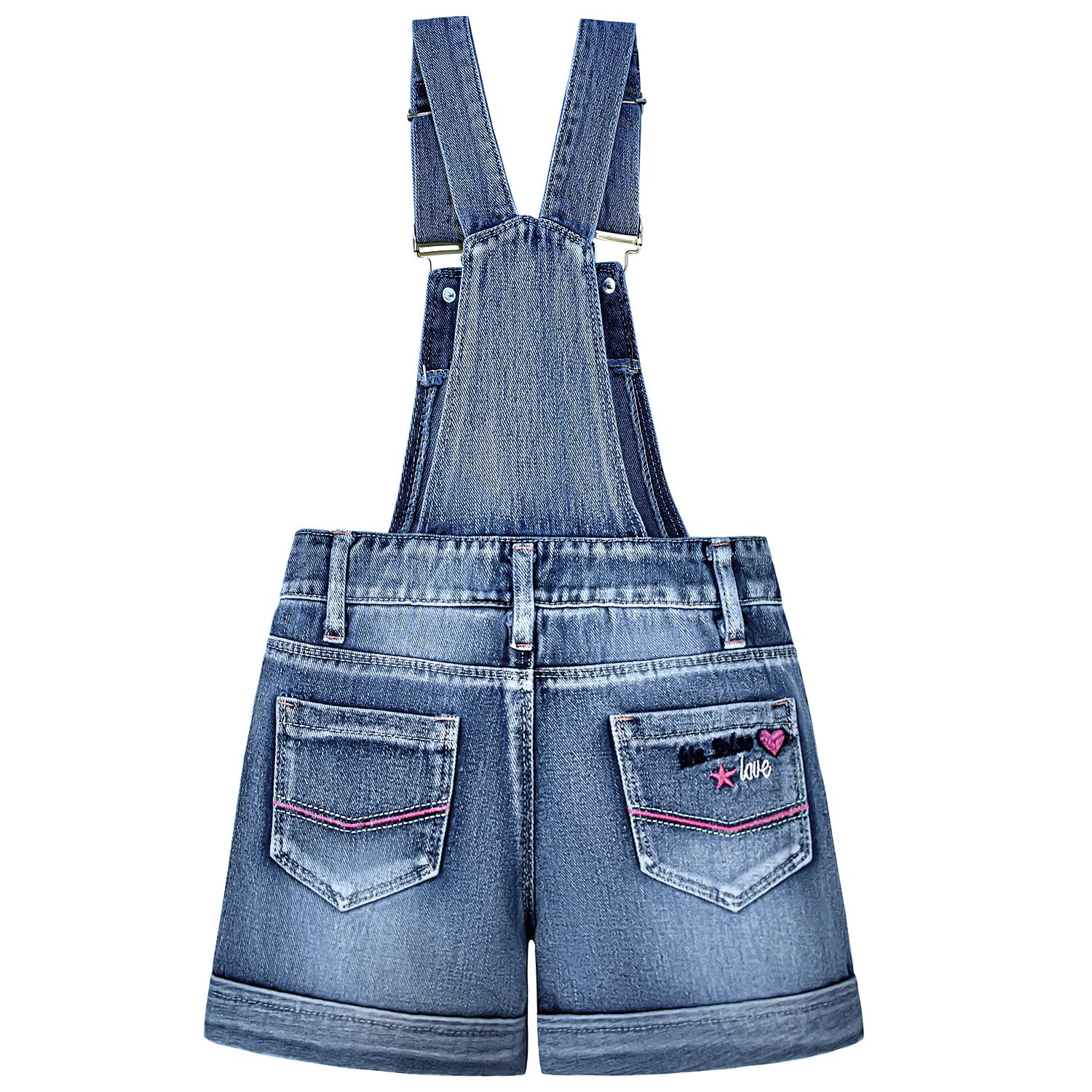 Summer Girl Prints Jumpsuit Kids Cute Washed Jeans Baby shorts Denim Romper Suspenders for Kids Child Clothing