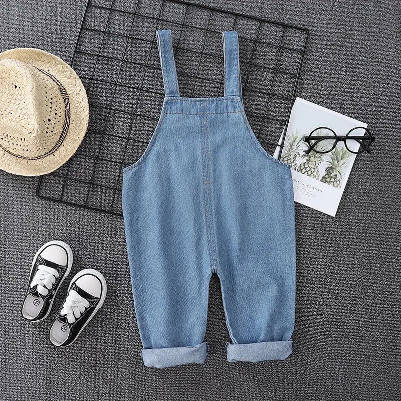 Spring Autumn Children Clothes Baby Boys Girls Cartoon Denim Pants Overalls Infant Outfit Kids Giraffe Fashion Toddler Casual