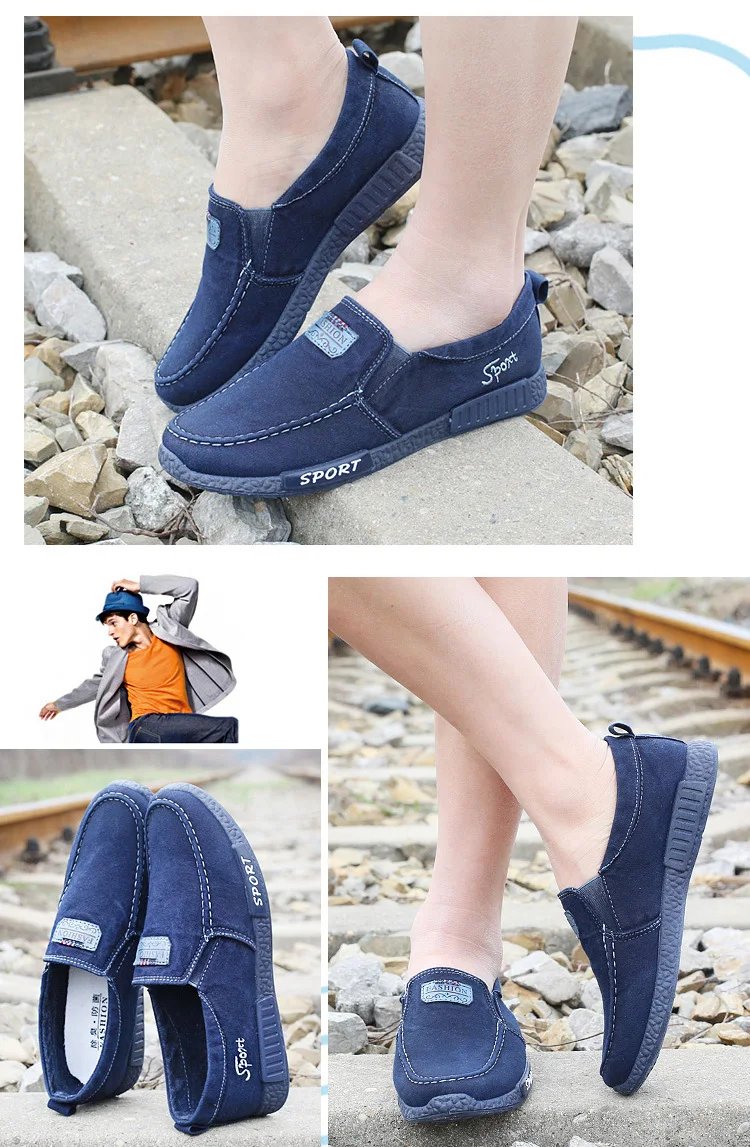 Men Casual Shoes Comfort Men Shoes Denim Male Shoes Adult Footwear 2020 New Men Loafers Canvas Shoes Men Sneakers Plus Size 46