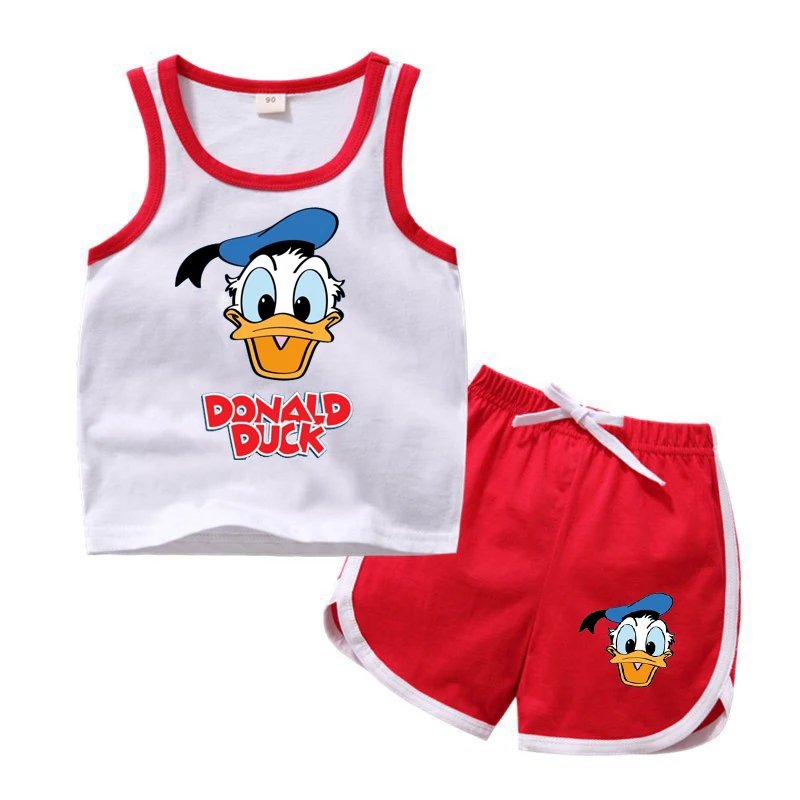 1-4 years Baby Boys Cartoon Mickey Cotton Short Sleeve T-shirt +Belt Denim Shorts Outfits Kids Toddler Boy Summer Clothes Set