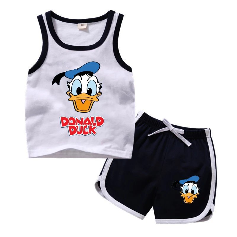 1-4 years Baby Boys Cartoon Mickey Cotton Short Sleeve T-shirt +Belt Denim Shorts Outfits Kids Toddler Boy Summer Clothes Set