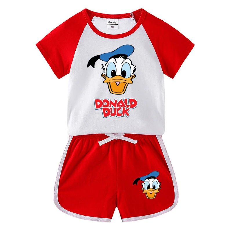 1-4 years Baby Boys Cartoon Mickey Cotton Short Sleeve T-shirt +Belt Denim Shorts Outfits Kids Toddler Boy Summer Clothes Set