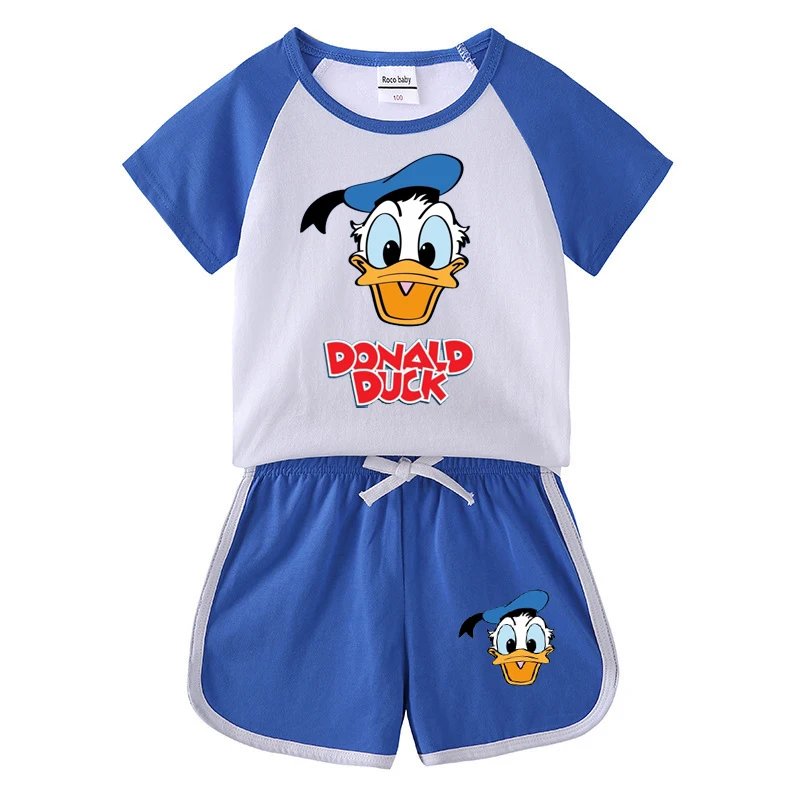 1-4 years Baby Boys Cartoon Mickey Cotton Short Sleeve T-shirt +Belt Denim Shorts Outfits Kids Toddler Boy Summer Clothes Set