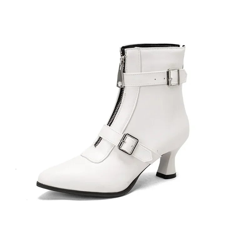 White Buckle Boots