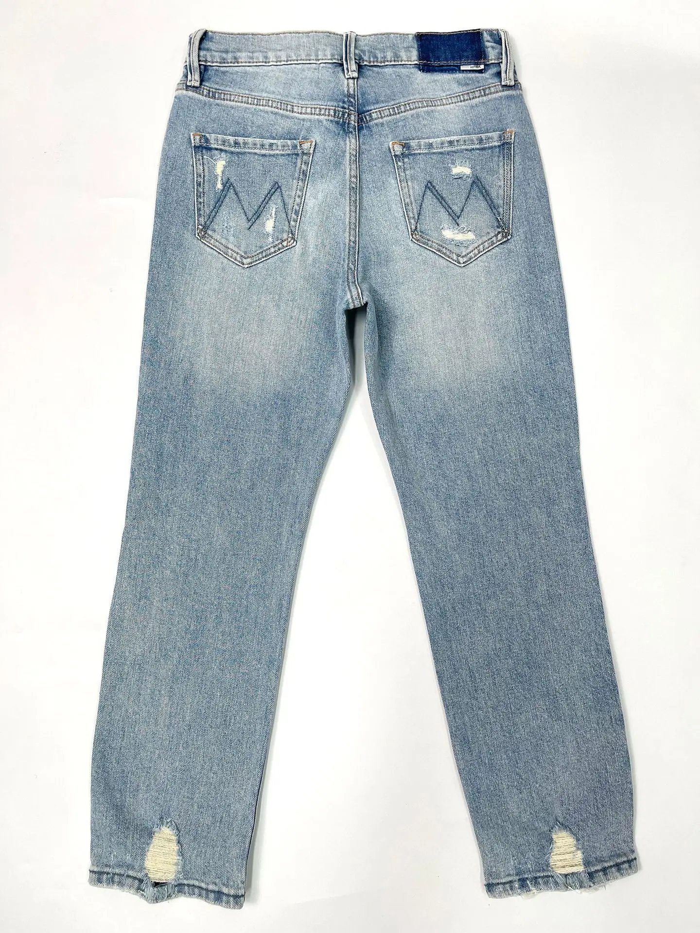 Women's High Waist Distressed Retro Jeans casual fashion ankle-length denim pants 2023 new