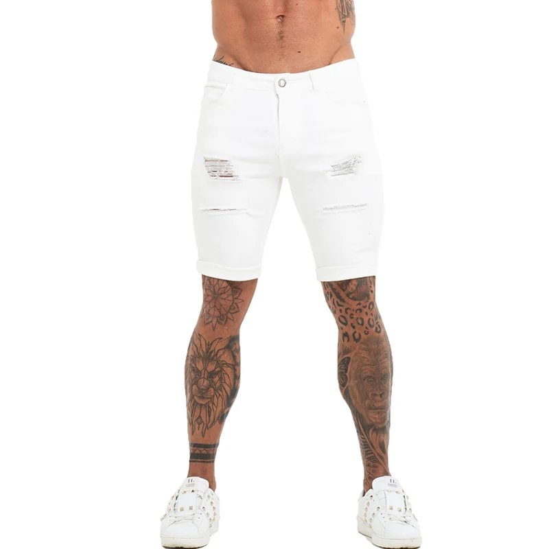 Mens Shorts Jeans Denim Shorts Black High Waist Ripped Summer Jeans Shorts For Men Brand Plus Size Casual Streetwear dk03