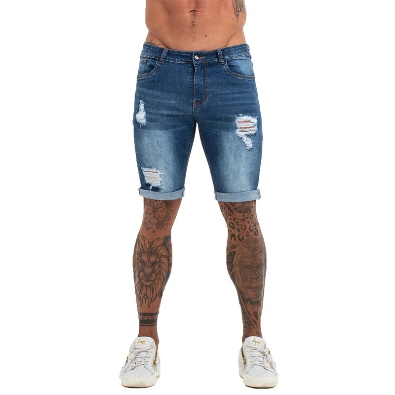 Mens Shorts Jeans Denim Shorts Black High Waist Ripped Summer Jeans Shorts For Men Brand Plus Size Casual Streetwear dk03