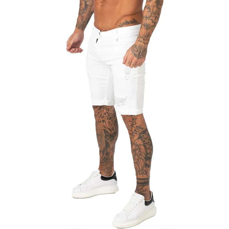 Mens Shorts Jeans Denim Shorts Black High Waist Ripped Summer Jeans Shorts For Men Brand Plus Size Casual Streetwear dk03