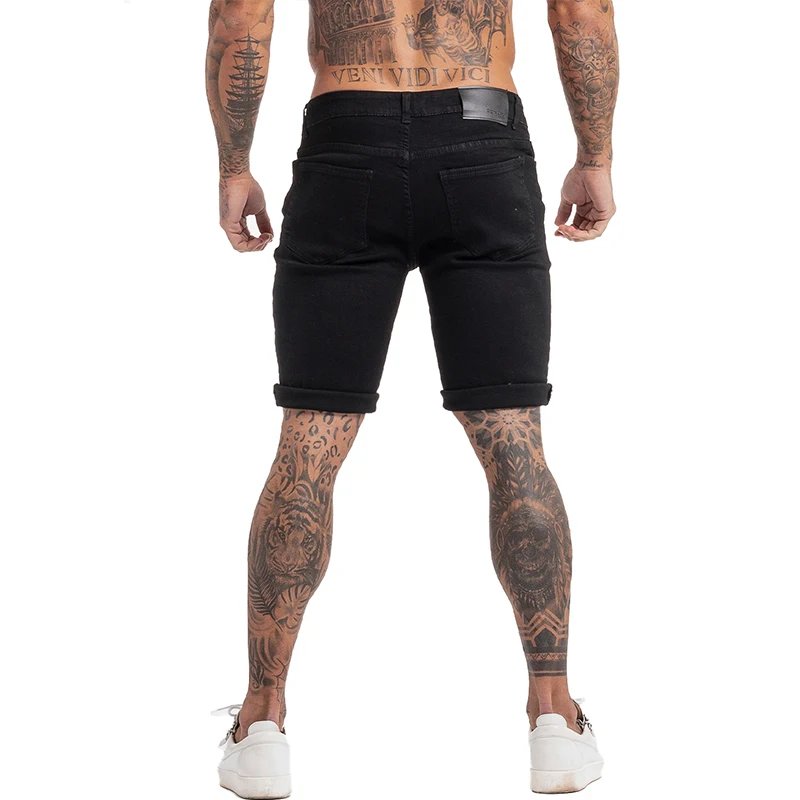 Mens Shorts Jeans Denim Shorts Black High Waist Ripped Summer Jeans Shorts For Men Brand Plus Size Casual Streetwear dk03
