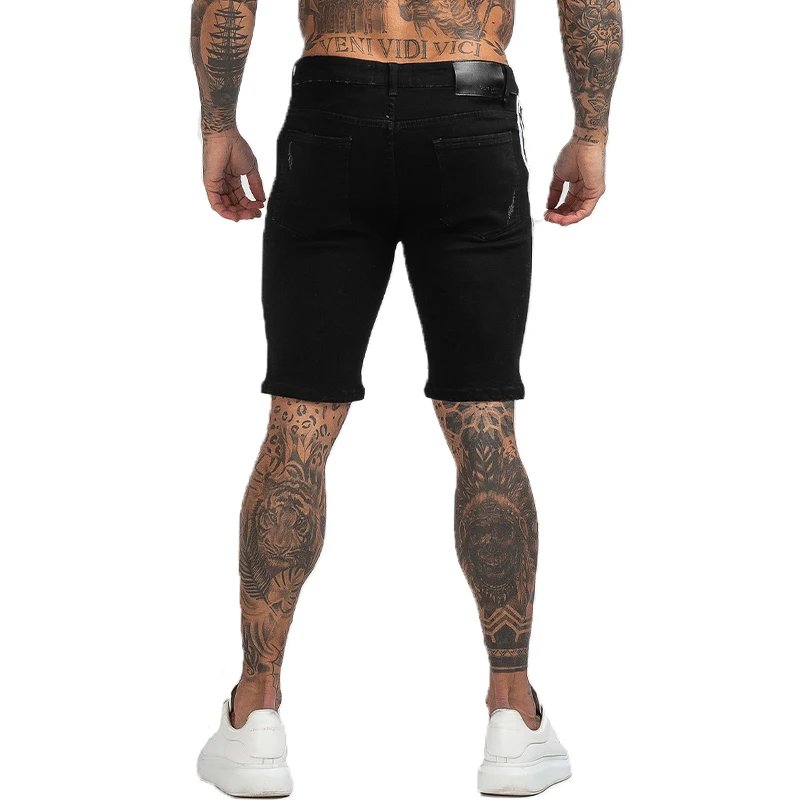 Mens Shorts Jeans Denim Shorts Black High Waist Ripped Summer Jeans Shorts For Men Brand Plus Size Casual Streetwear dk03
