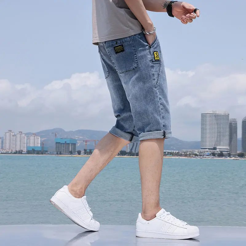 2023 new men's short jeans fashionable all match denim shorts capris for men bermuda masculina men clothing pantalones cortos