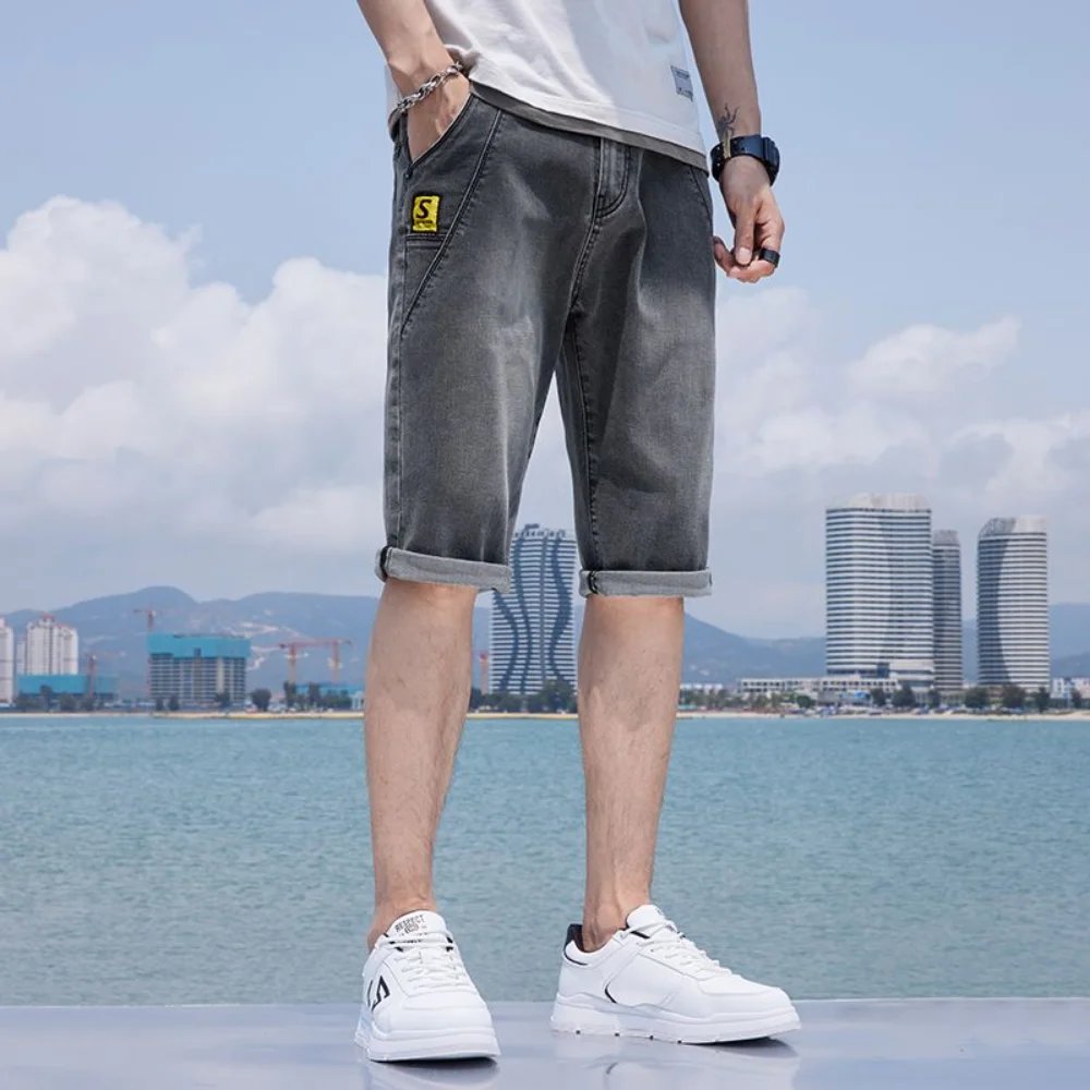 2023 new men's short jeans fashionable all match denim shorts capris for men bermuda masculina men clothing pantalones cortos