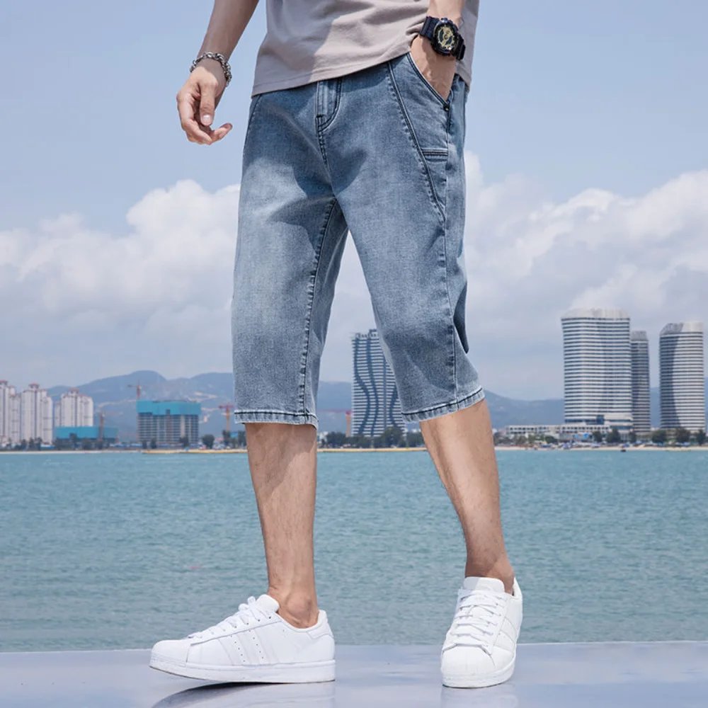 2023 new men's short jeans fashionable all match denim shorts capris for men bermuda masculina men clothing pantalones cortos