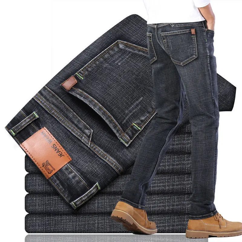 Summer Men Jeans Pants Black Gray Denim Pants Y2K Men's Casual Pants Clothing Trousers Wholesale