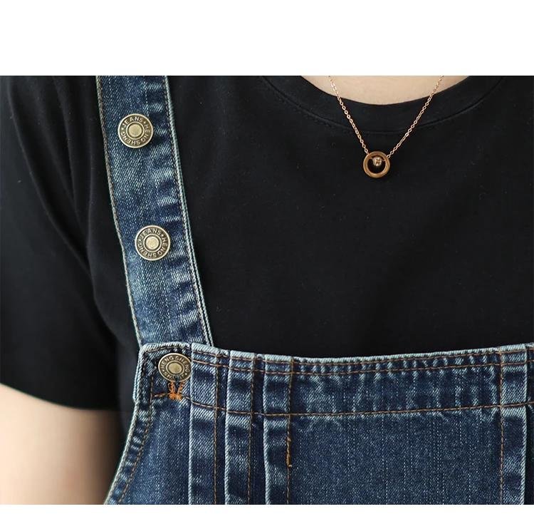 Oversized Women's Dress 2023 Spring/summer Long Dress Vintage Loose Pocket Slim Denim Strap Dress Long Swing Dress