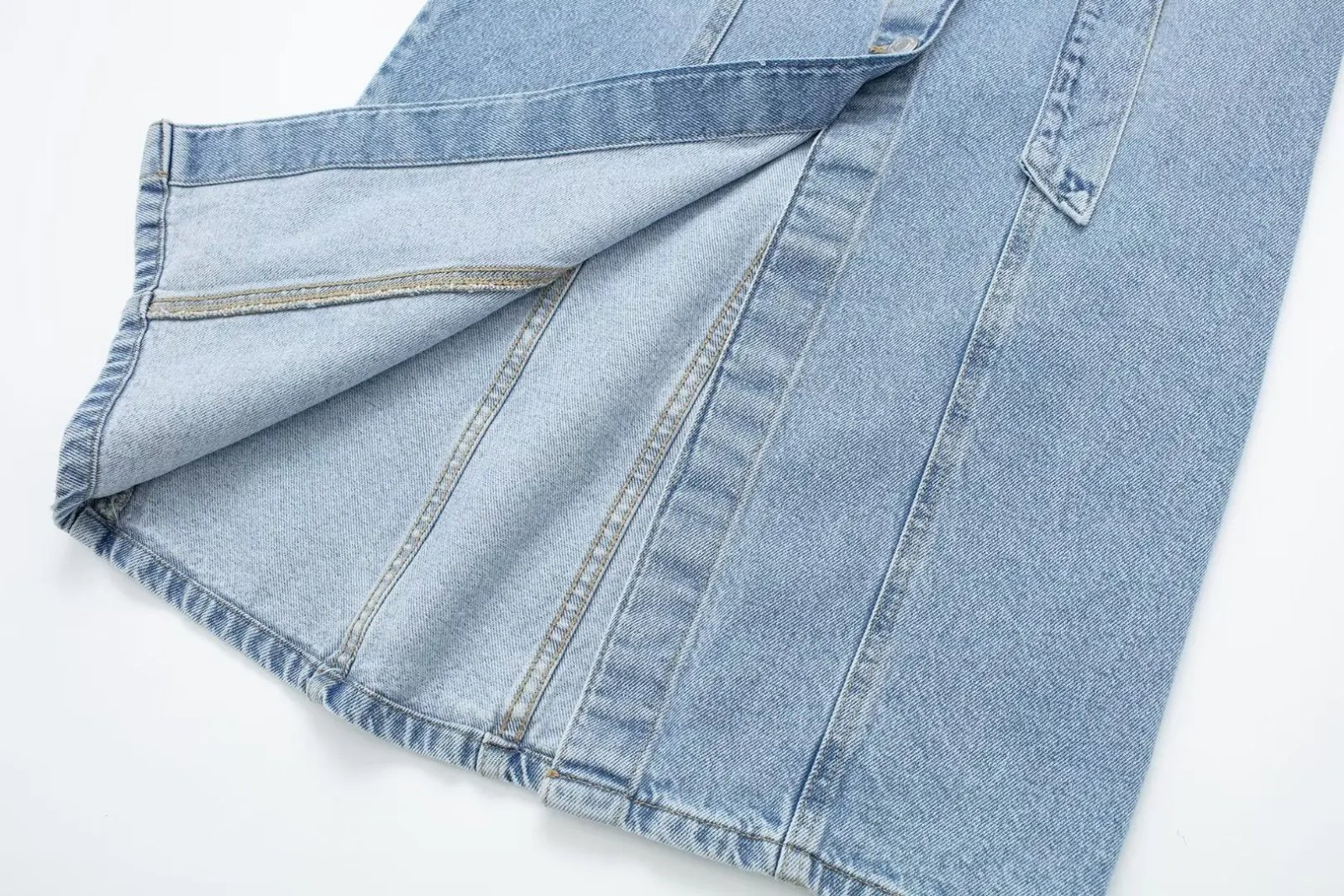 TRAFZA Fashion Female Vintage Lapel Long Sleeve Casual Denim Belt Midi Dress Autumn New Women's Sweet Pocket Solid Dress