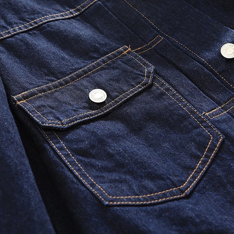 Primary Color Washed Lapel Denim Jacket Original Spring Autumn Men's Outdoor Streetwear Coat Fashion Cool Clothes