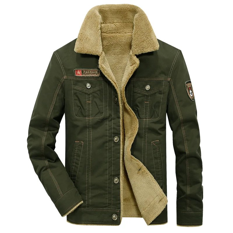 2023 Winter Mens Jacket Korean Fashion Lapel Lamb Fur Denim Jacket High-quality Fleece Thickened Warm Coats Men Clothing 5XL