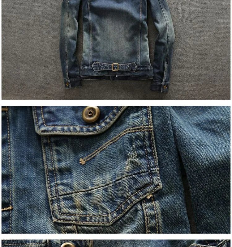 2023 Spring and Autumn New Classic Fashion Trend Vintage Printed Denim Jacket Men's Casual Loose Comfortable Large Size Coat