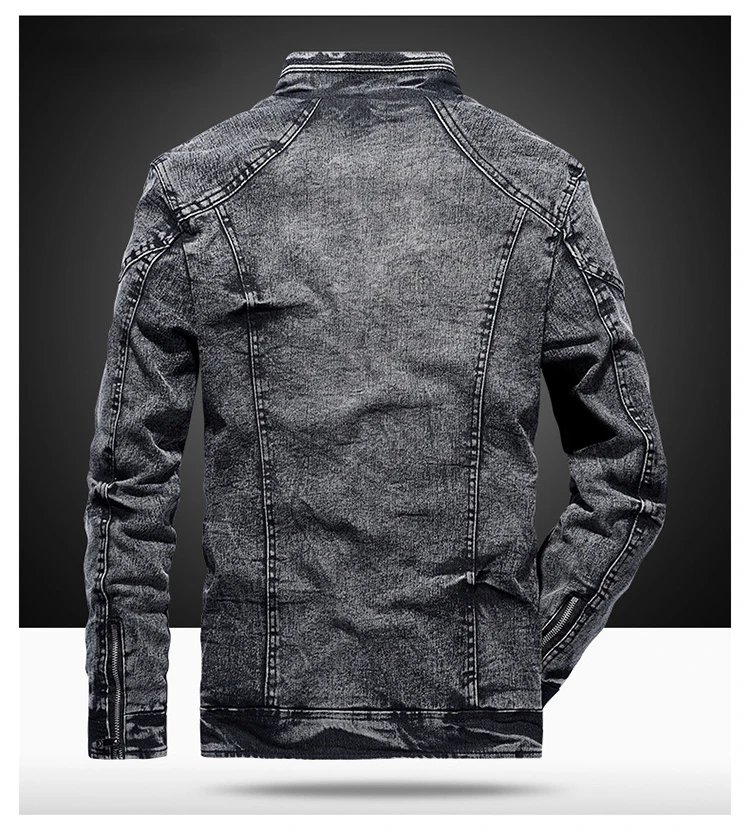 Autumn and Winter New Jacket Men's Cotton Slim Fit Men's Retro Denim Jacket Long-sleeved Casual All-match Men's Jacket