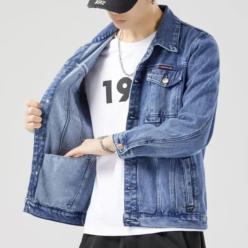 New Men's Denim Jackets Vintage Classic Style Motor&bicyle Winter Jacket Men Slim Stretch Cotton Casual Jeans Coats Male Spring