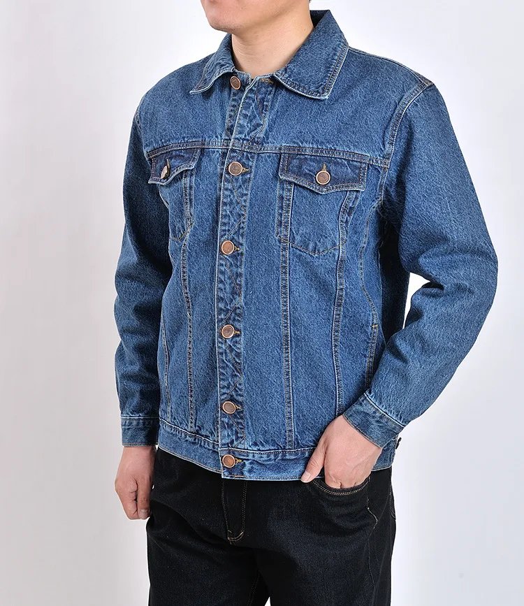 B Men's Outwear Cowboy Jackets Clothing 2022 Spring Autumn Large Size Jacket Coat Male Button Casual Blue Denim Jacket S-4XL