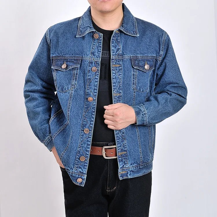 B Men's Outwear Cowboy Jackets Clothing 2022 Spring Autumn Large Size Jacket Coat Male Button Casual Blue Denim Jacket S-4XL