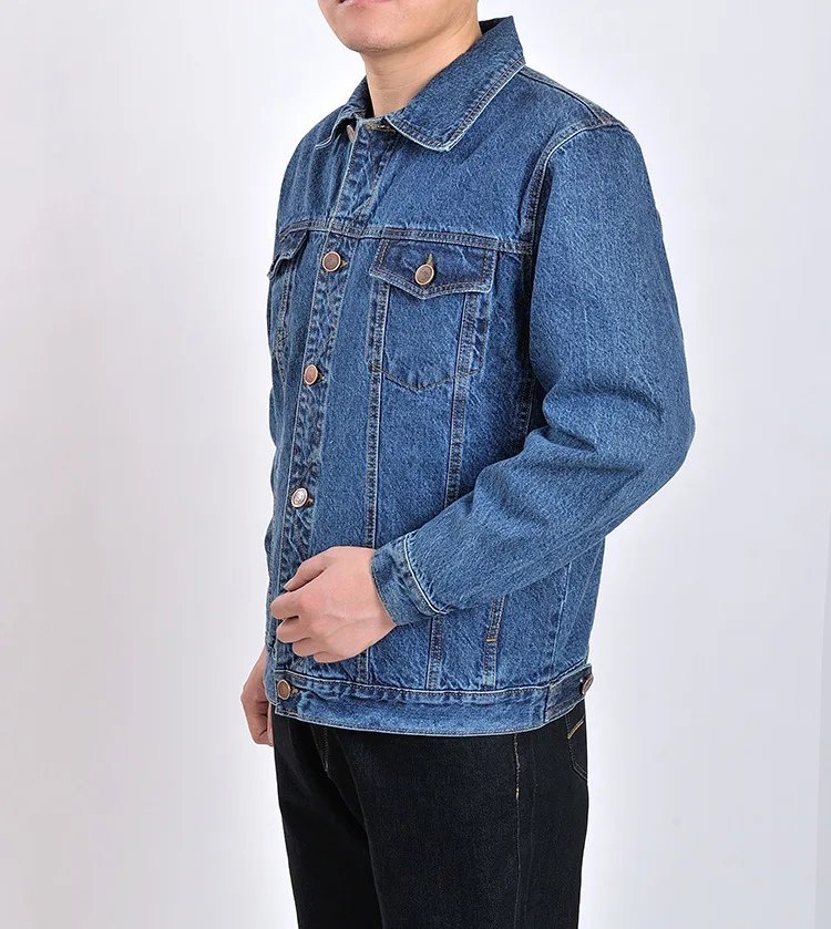 B Men's Outwear Cowboy Jackets Clothing 2022 Spring Autumn Large Size Jacket Coat Male Button Casual Blue Denim Jacket S-4XL