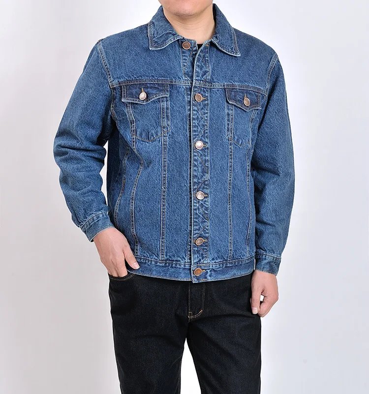 B Men's Outwear Cowboy Jackets Clothing 2022 Spring Autumn Large Size Jacket Coat Male Button Casual Blue Denim Jacket S-4XL