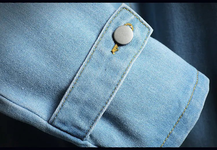 2023 Spring Men Denim Jacket Men Loose Mid-Length Denim Casual Coat Male Turn-Down Collar Trenchcoat Korean Fashion Outerwear