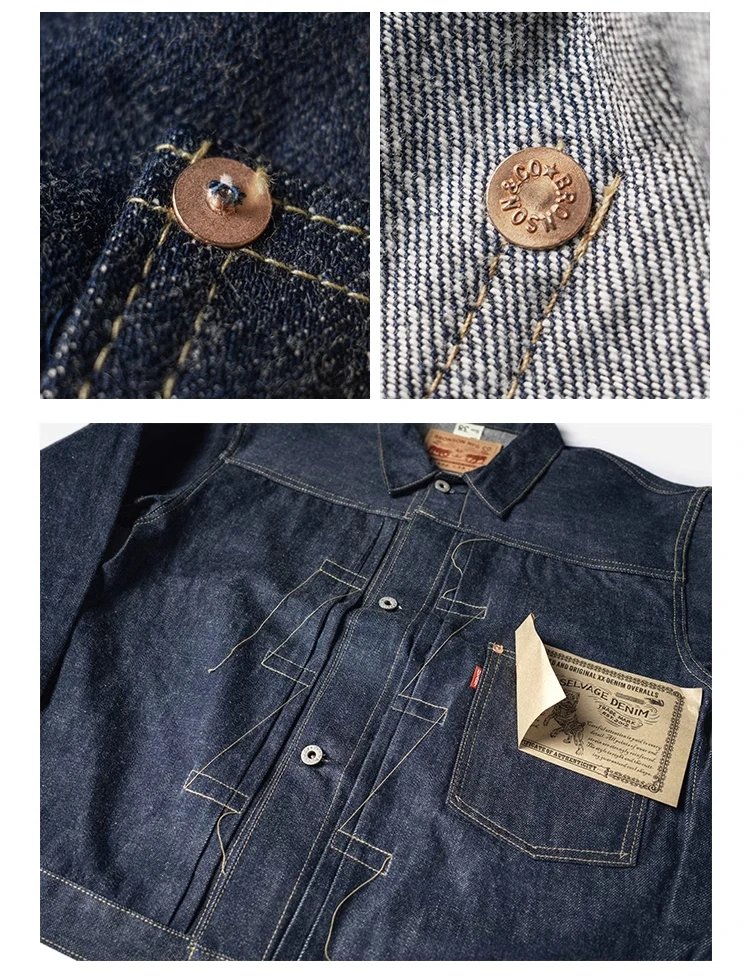 Rugged Bronson 44806XX Jean Jacket War Model Blue Selvage Denim Blouse S506XX