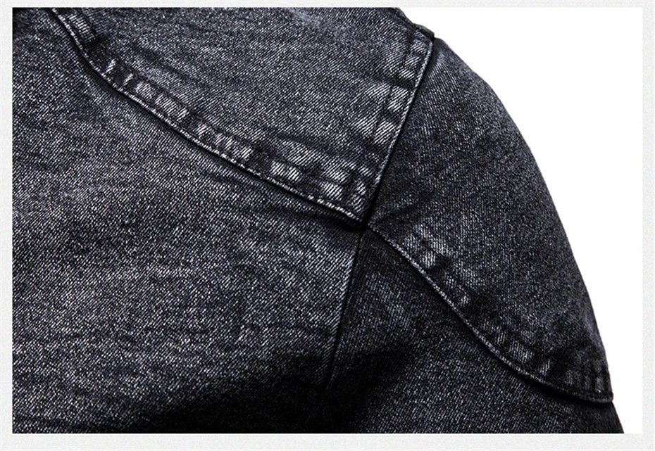 Blue Denim Jacket Men Motorcycle Jacket Spring Autumn Slim Fit Jackets Fashion Casual Stand Collar Denim Coat Male