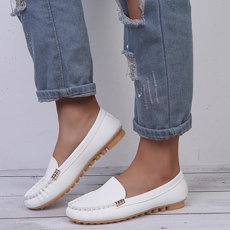 Women's Casual Shoes 2023 Spring and Autumn Flat Loafers Women's Shoes Fashion Non-slip Soft Denim Flat Shoes Zapatos De Mujer