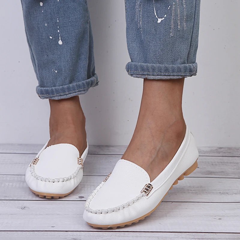 Women's Casual Shoes 2023 Spring and Autumn Flat Loafers Women's Shoes Fashion Non-slip Soft Denim Flat Shoes Zapatos De Mujer