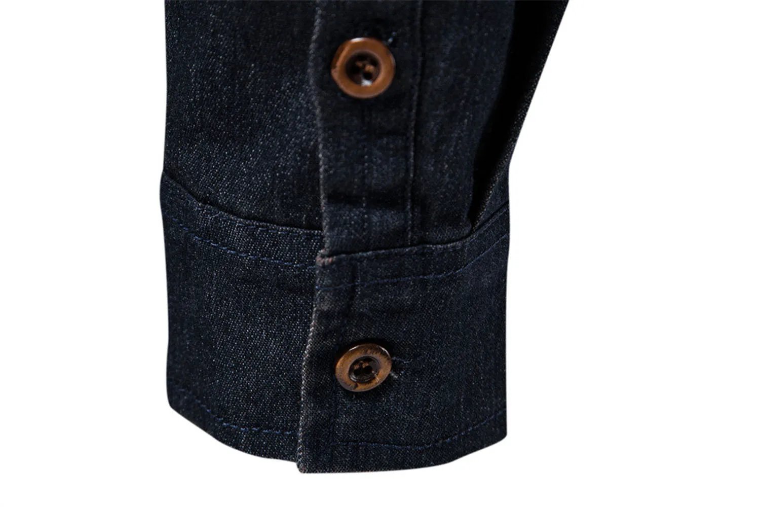 Elastic Cotton Denim Shirt High Quality Men Long Sleeve Solid Color Pocket Shirts for Men Casual Slim Fit Mens Designer Clothing