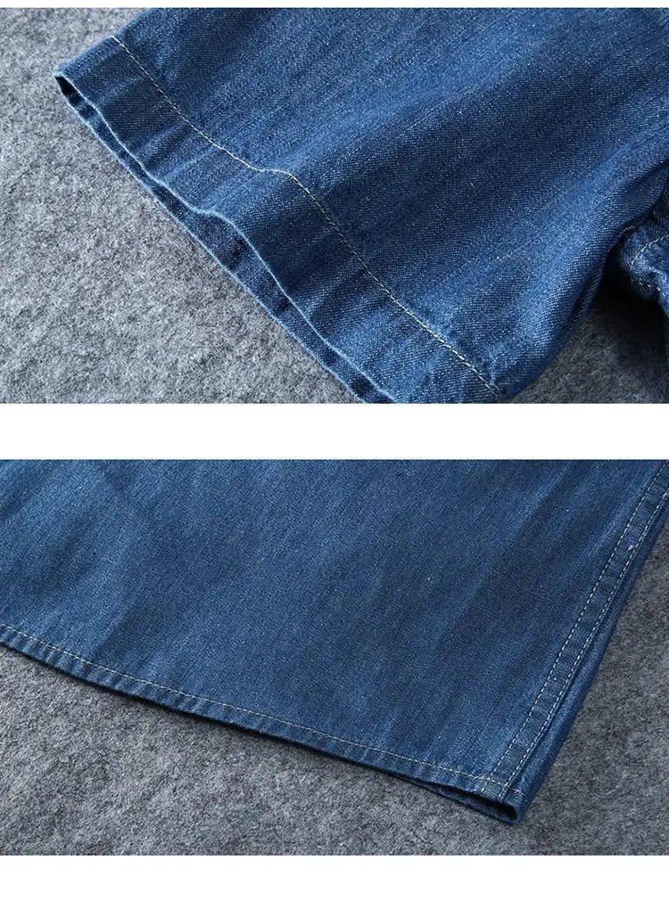 New Arrival Fashion Super Large Denim Men Short Sleeve Summer Loose Clothing Casual Shirts Mens Plus Size XL-3XL4XL5XL6XL7XL8XL