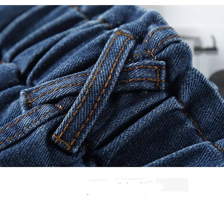 Students Elastic waist Denim Skirts Women High Waist Button Pockets Split Jeans Straight Skirts Plus Size A-line skirt