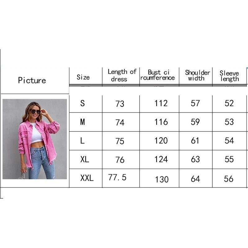 Raw Hem Ripped Denim Jacket Women Long Sleeves Casual Coat Top Jeans Jacket Women