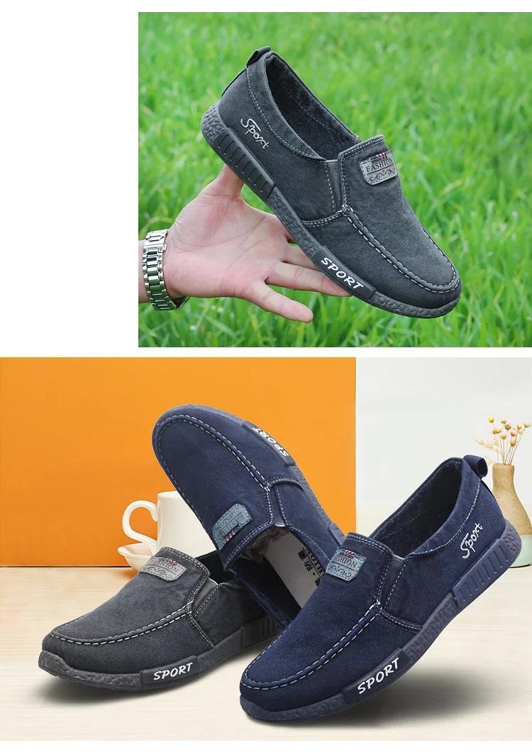 Men Casual Shoes Comfort Men Shoes Denim Male Shoes Adult Footwear 2020 New Men Loafers Canvas Shoes Men Sneakers Plus Size 46