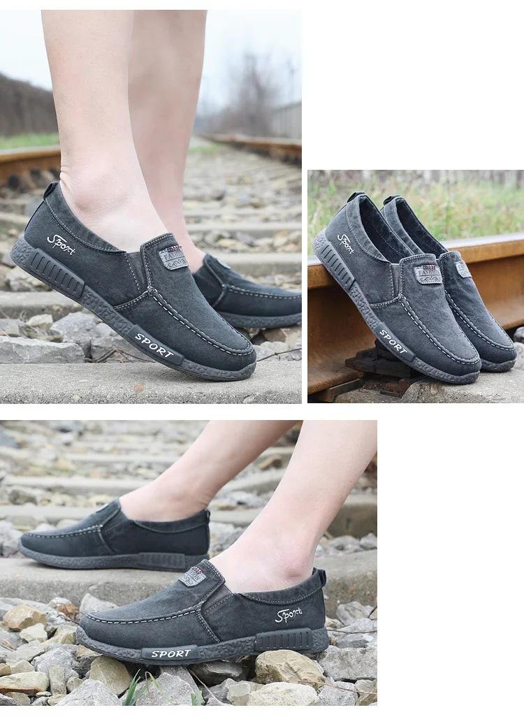 Men Casual Shoes Comfort Men Shoes Denim Male Shoes Adult Footwear 2020 New Men Loafers Canvas Shoes Men Sneakers Plus Size 46