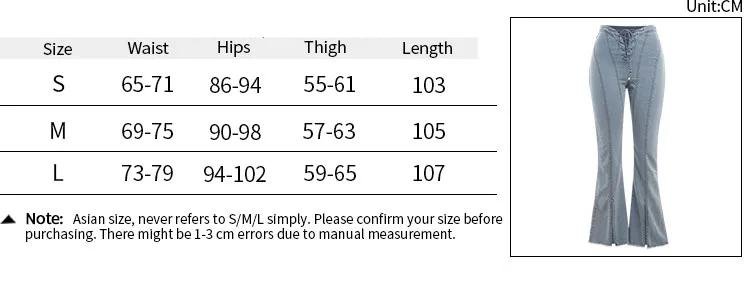 WannaThis Sexy V-waist Bandge Basic Denim Trousers Women Fashion Y2K Open Split Wild Bottoms Flared Denim Pants Daily Streetwear