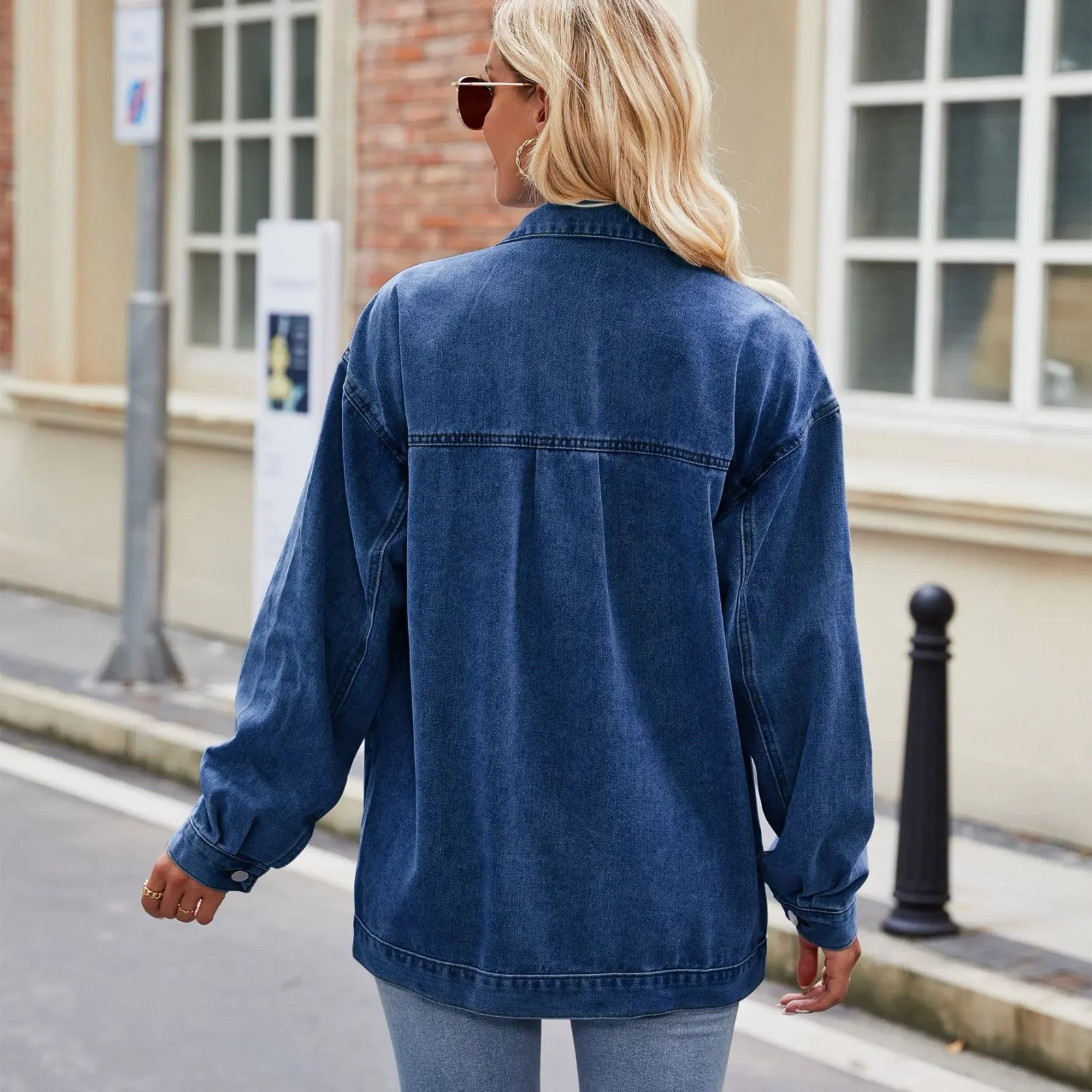 Solid Casual Loose Denim Shirts For Women Autumn Vintage Women's Oversized Shirts And Blouses Fashion Youth Female Tops