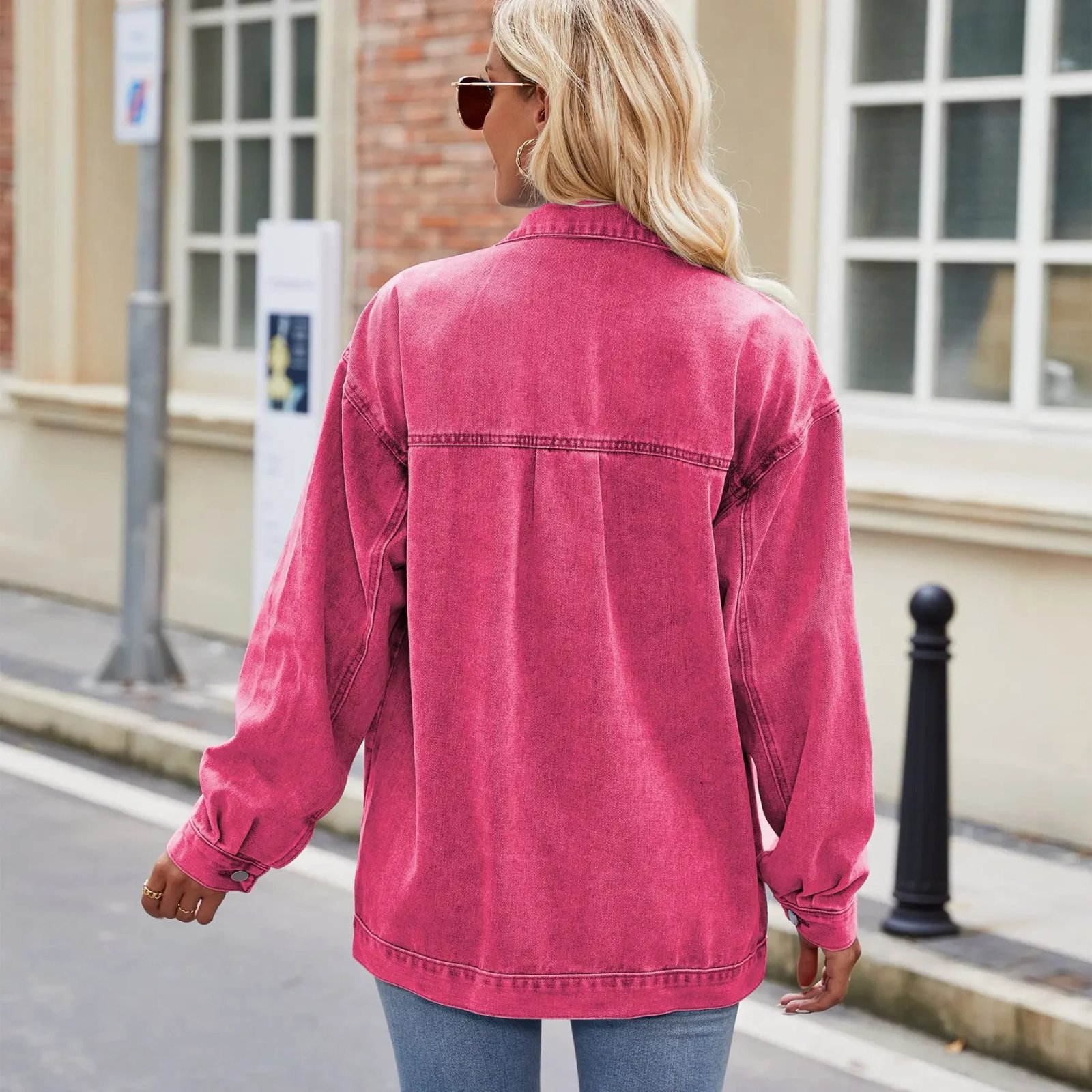 Solid Casual Loose Denim Shirts For Women Autumn Vintage Women's Oversized Shirts And Blouses Fashion Youth Female Tops