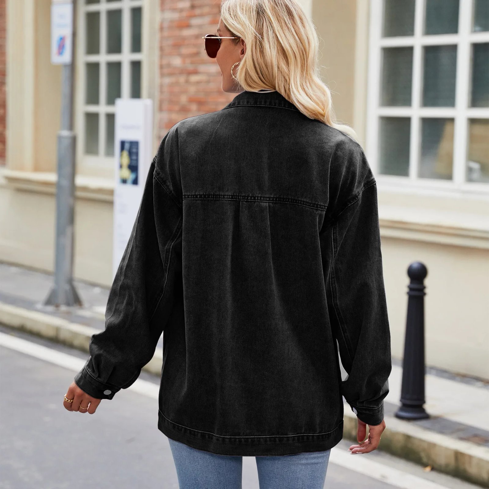 Solid Casual Loose Denim Shirts For Women Autumn Vintage Women's Oversized Shirts And Blouses Fashion Youth Female Tops