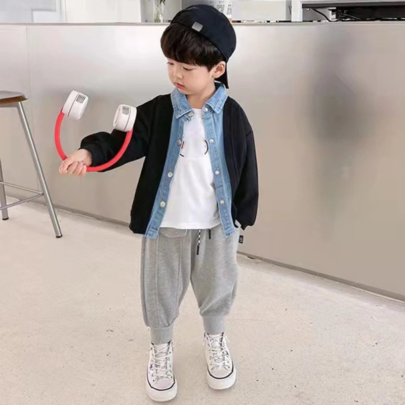 Children Baby Boy Jean Shirt Jacket Spring Autumn Fashion Toddler Kid Denim Blouses Long Sleeve Cardigan Coat Clothes