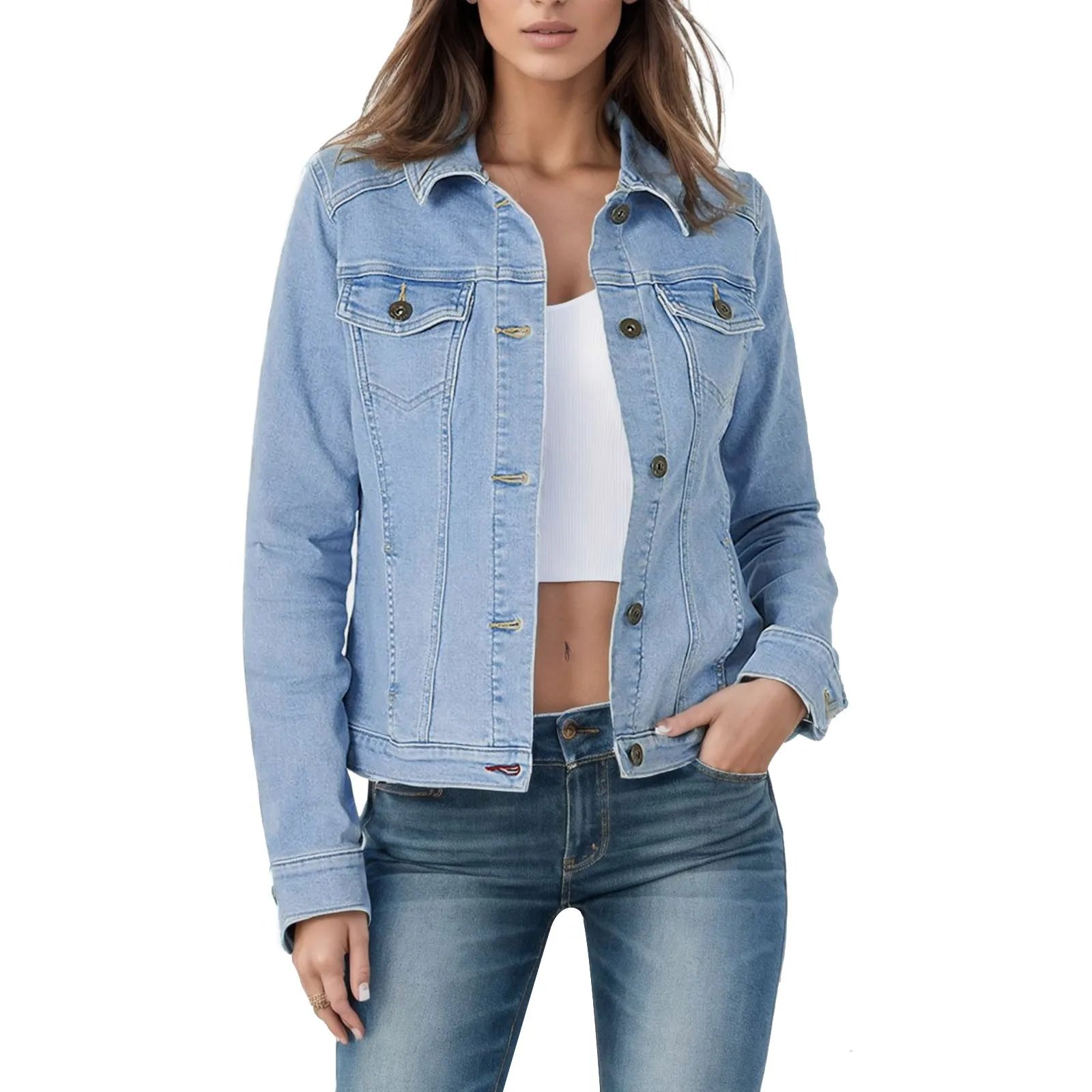 Jeans Jacket Women Autumn Winter Jackets For Women 2023 Korean Style Jacket Coat Streetwear Y2k Fashion Women's Denim Jacket