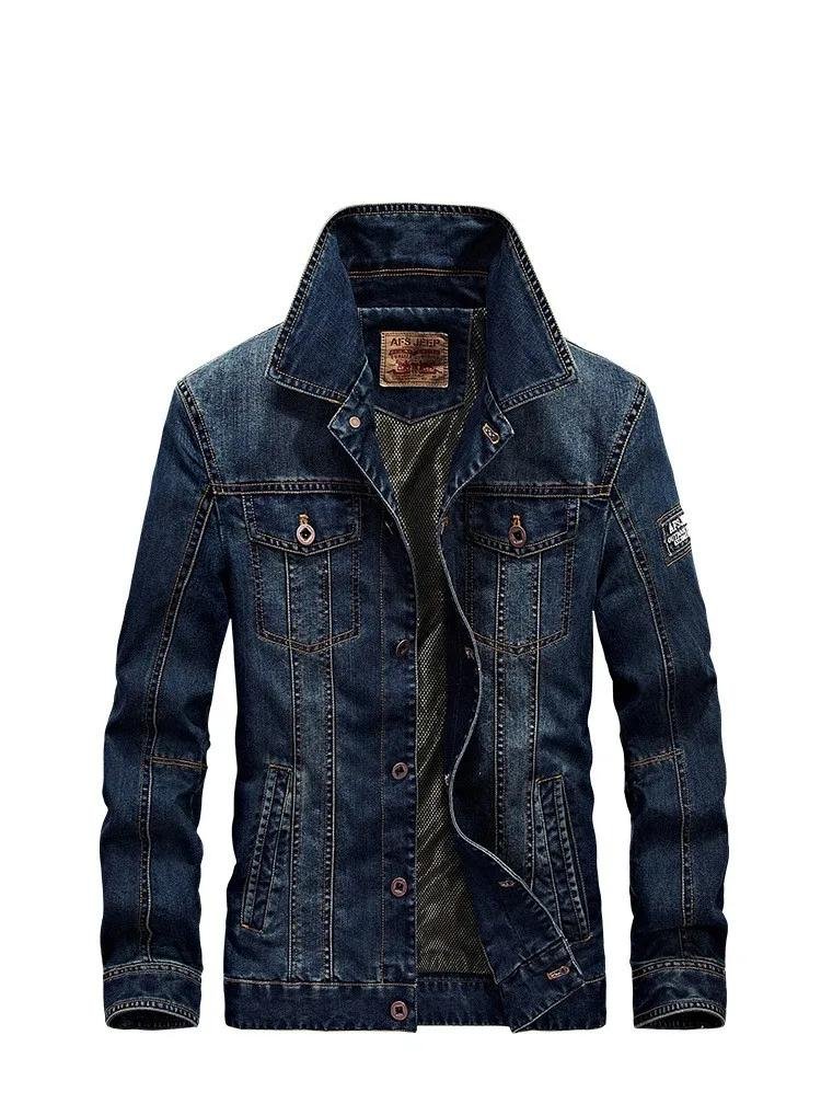 Men's Spring Fashion Denim Jacket Jeans Jacket Top Quality Brand Male Winter Bomber Outwear Coats Plus Size 4XL