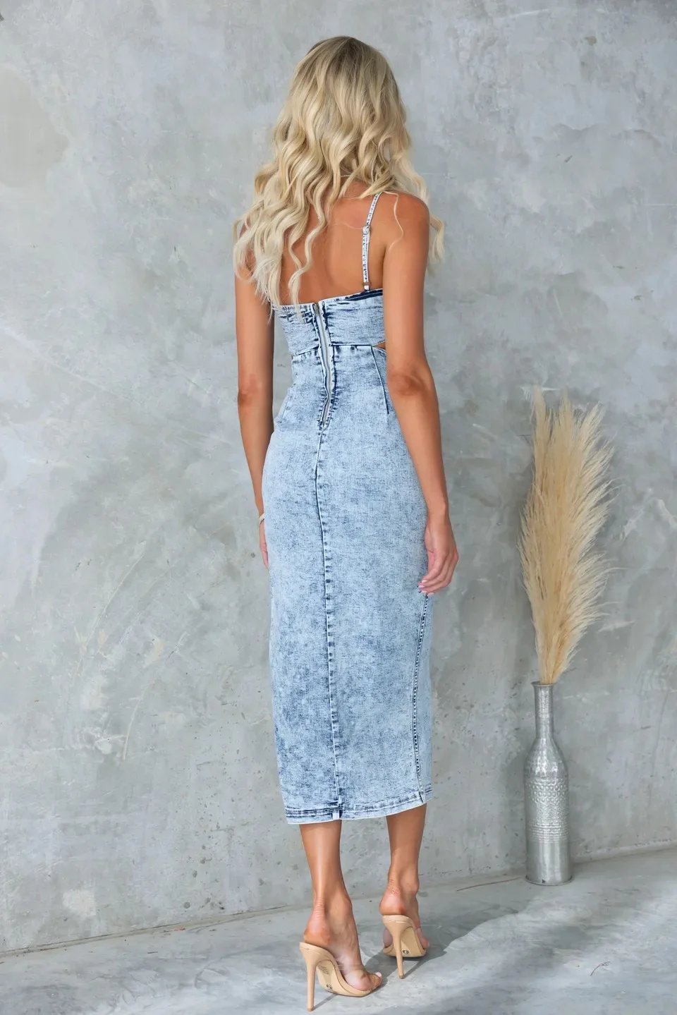 New Arrivals Fashion 2024 Spring Summer New Women's Clothing Fashion Suspenders Distressed Sexy Denim Dress